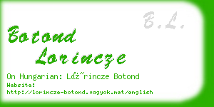 botond lorincze business card